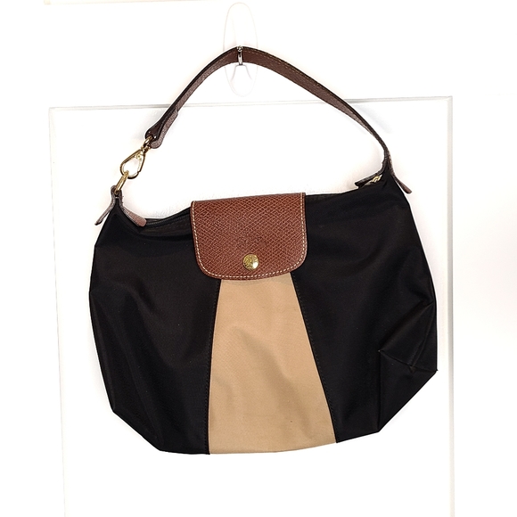longchamp le pliage small shoulder tote